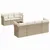 Produktbild 2 för Matgrupp för trädgården med dynor 8 delar beige konstrotting