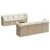 Produktbild 2 för Soffgrupp för trädgården med dynor 9 delar beige konstrotting
