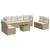 Produktbild 2 för Soffgrupp för trädgården med dynor 9 delar beige konstrotting