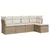 Produktbild 2 för Soffgrupp för trädgården med dynor 5 delar beige konstrotting