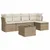 Produktbild 2 för Soffgrupp för trädgården med dynor 6 delar beige konstrotting