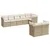 Produktbild 2 för Matgrupp för trädgården med dynor 8 delar beige konstrotting