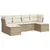 Produktbild 2 för Soffgrupp för trädgården med dynor 6 delar beige konstrotting