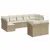 Produktbild 2 för Soffgrupp för trädgården med dynor 9 delar beige konstrotting