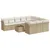 Produktbild 2 för Loungegrupp för trädgården m. dynor 11 delar beige konstrotting