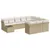 Produktbild 2 för Loungegrupp för trädgården m. dynor 11 delar beige konstrotting