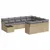 Produktbild 2 för Loungegrupp för trädgården m. dynor 11 delar beige konstrotting