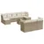 Produktbild 2 för Loungegrupp för trädgården m. dynor 11 delar beige konstrotting
