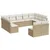Produktbild 2 för Loungegrupp för trädgården m. dynor 11 delar beige konstrotting