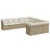 Produktbild 2 för Loungegrupp för trädgården m. dynor 11 delar beige konstrotting