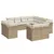 Produktbild 2 för Loungegrupp för trädgården m. dynor 11 delar beige konstrotting