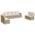 Produktbild 2 för Matgrupp för trädgården med dynor 8 delar beige konstrotting