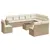 Produktbild 2 för Loungegrupp för trädgården m. dynor 11 delar beige konstrotting