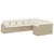 Produktbild 2 för Soffgrupp för trädgården med dynor 9 delar beige konstrotting