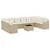 Produktbild 2 för Loungegrupp för trädgården m. dynor 11 delar beige konstrotting