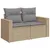 Produktbild 6 för Loungegrupp för trädgården m. dynor 11 delar beige konstrotting