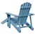 Produktbild 7 för Adirondackstol med fotstöd massivt granträ blå