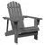 Produktbild 2 för Adirondackstol grå 69x85x90,5 cm massivt granträ