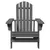 Produktbild 3 för Adirondackstol grå 69x85x90,5 cm massivt granträ