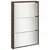 Produktbild 6 för Skoskåp med spegel 5 skåp brun ek 63x17x169,5 cm