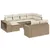 Produktbild 2 för Loungegrupp för trädgården m. dynor 11 delar beige konstrotting