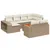 Produktbild 2 för Loungegrupp för trädgården m. dynor 11 delar beige konstrotting