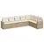 Produktbild 2 för Matgrupp för trädgården med dynor 7 delar beige konstrotting
