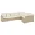 Produktbild 2 för Soffgrupp för trädgården med dynor 9 delar beige konstrotting