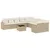 Produktbild 2 för Loungegrupp för trädgården m. dynor 11 delar beige konstrotting
