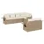 Produktbild 2 för Matgrupp för trädgården med dynor 7 delar beige konstrotting