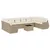 Produktbild 2 för Loungegrupp för trädgården m. dynor 11 delar beige konstrotting