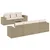 Produktbild 2 för Matgrupp för trädgården med dynor 8 delar beige konstrotting