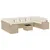 Produktbild 2 för Loungegrupp för trädgården m. dynor 11 delar beige konstrotting