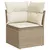 Produktbild 3 för Soffgrupp för trädgården med dynor 9 delar beige konstrotting