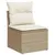 Produktbild 3 för Loungegrupp för trädgården m. dynor 11 delar beige konstrotting