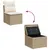 Produktbild 9 för Loungegrupp för trädgården m. dynor 11 delar beige konstrotting