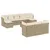 Produktbild 2 för Loungegrupp för trädgården m. dynor 11 delar beige konstrotting