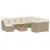 Produktbild 2 för Loungegrupp för trädgården m. dynor 11 delar beige konstrotting