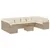 Produktbild 2 för Loungegrupp för trädgården m. dynor 11 delar beige konstrotting