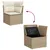Produktbild 6 för Loungegrupp för trädgården m. dynor 11 delar beige konstrotting