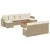 Produktbild 2 för Loungegrupp för trädgården m. dynor 11 delar beige konstrotting