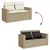 Produktbild 10 för Soffgrupp för trädgården med dynor 13 delar beige konstrotting