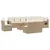 Produktbild 2 för Loungegrupp för trädgården m. dynor 11 delar beige konstrotting