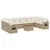 Produktbild 2 för Loungegrupp för trädgården m. dynor 11 delar beige konstrotting