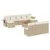 Produktbild 2 för Loungegrupp för trädgården m. dynor 11 delar beige konstrotting