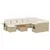 Produktbild 2 för Loungegrupp för trädgården m. dynor 11 delar beige konstrotting