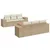 Produktbild 2 för Matgrupp för trädgården med dynor 7 delar beige konstrotting