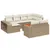 Produktbild 2 för Loungegrupp för trädgården m. dynor 11 delar beige konstrotting