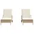 Produktbild 4 för Solsängar med dynor 2 st beige konstrotting