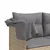Produktbild 6 för Soffgrupp för trädgården med dynor 5 delar beige konstrotting
